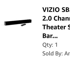 Vizio Sound Bar with remote